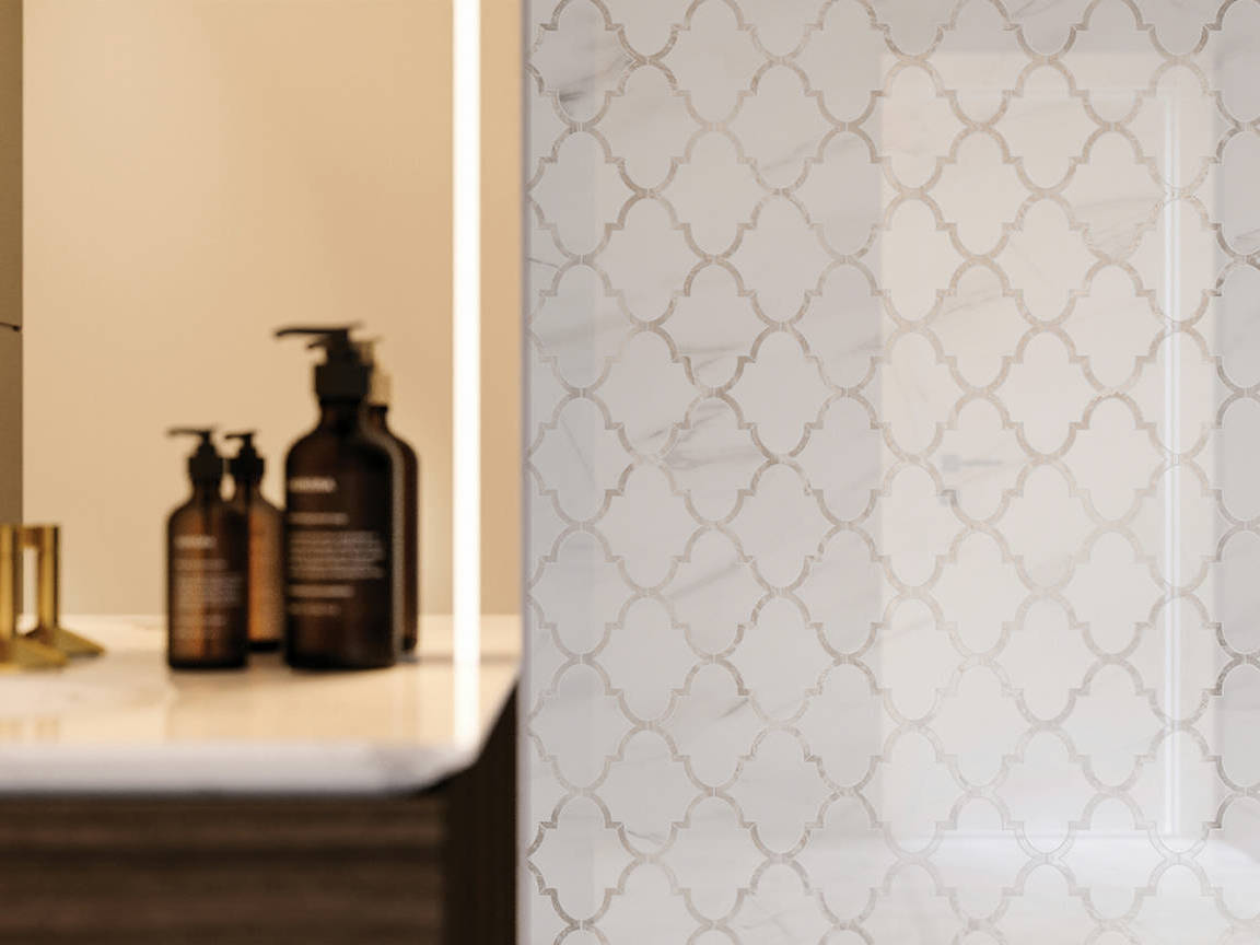 Ardor Infatuation Arabesque Polished Mosaic 3 | Best Tile and Wood