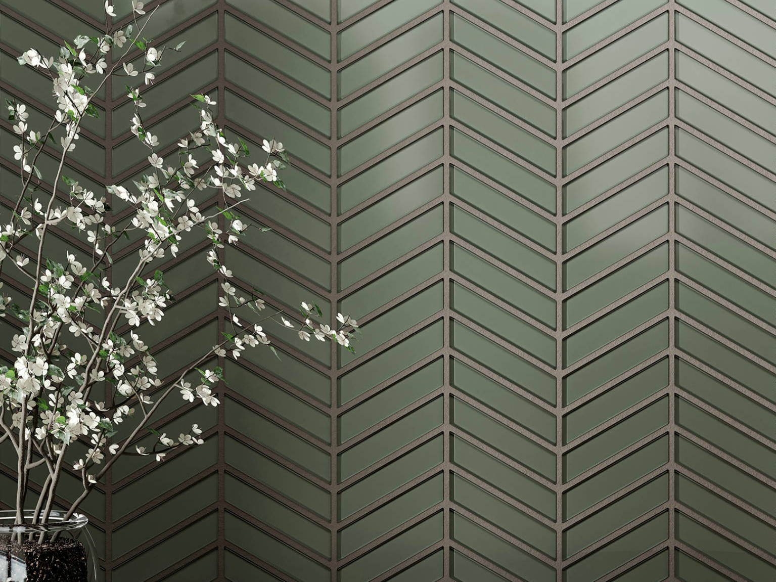 Bliss Element Smoke Chevron Mosaic | Best Tile and Wood