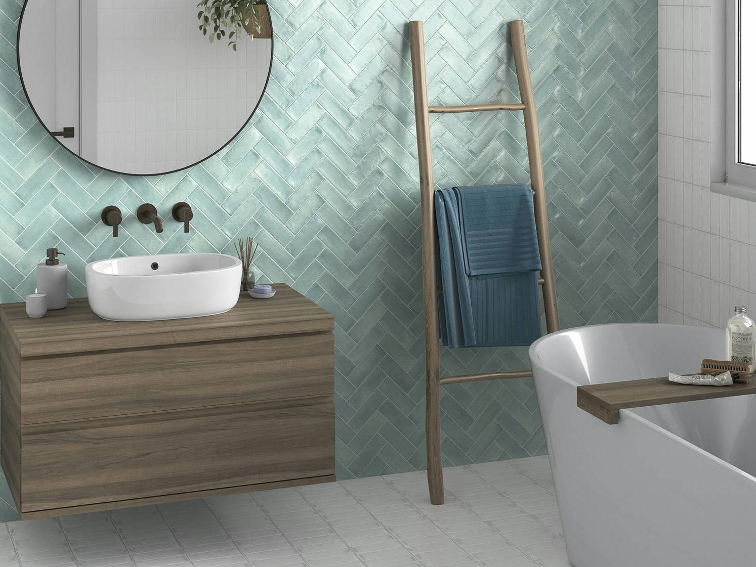 Lisbon 2X6 White and Sky | Best Tile and Wood