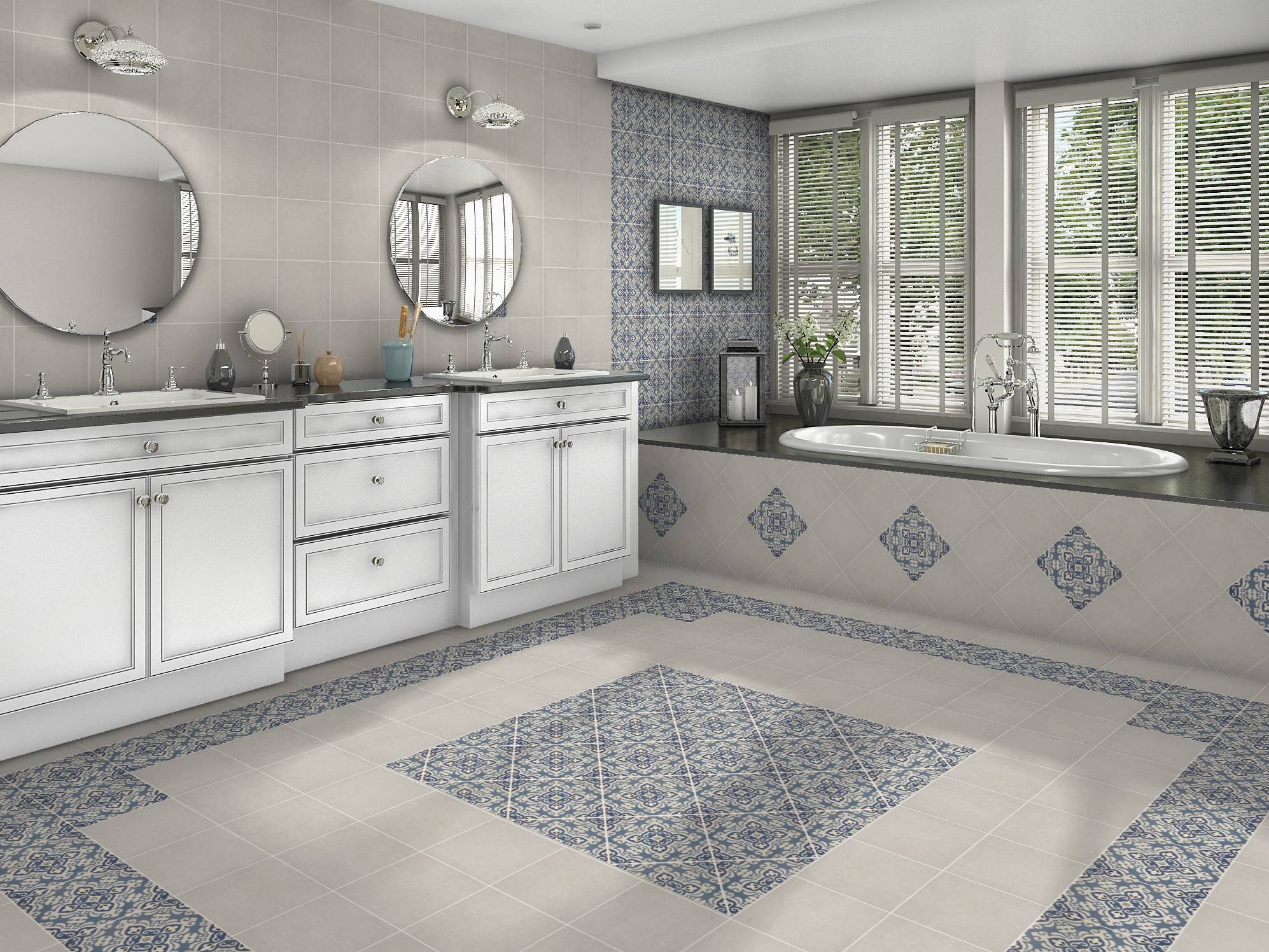 Tapestry Istanbul and Sierra White 9x9 | Best Tile and Wood