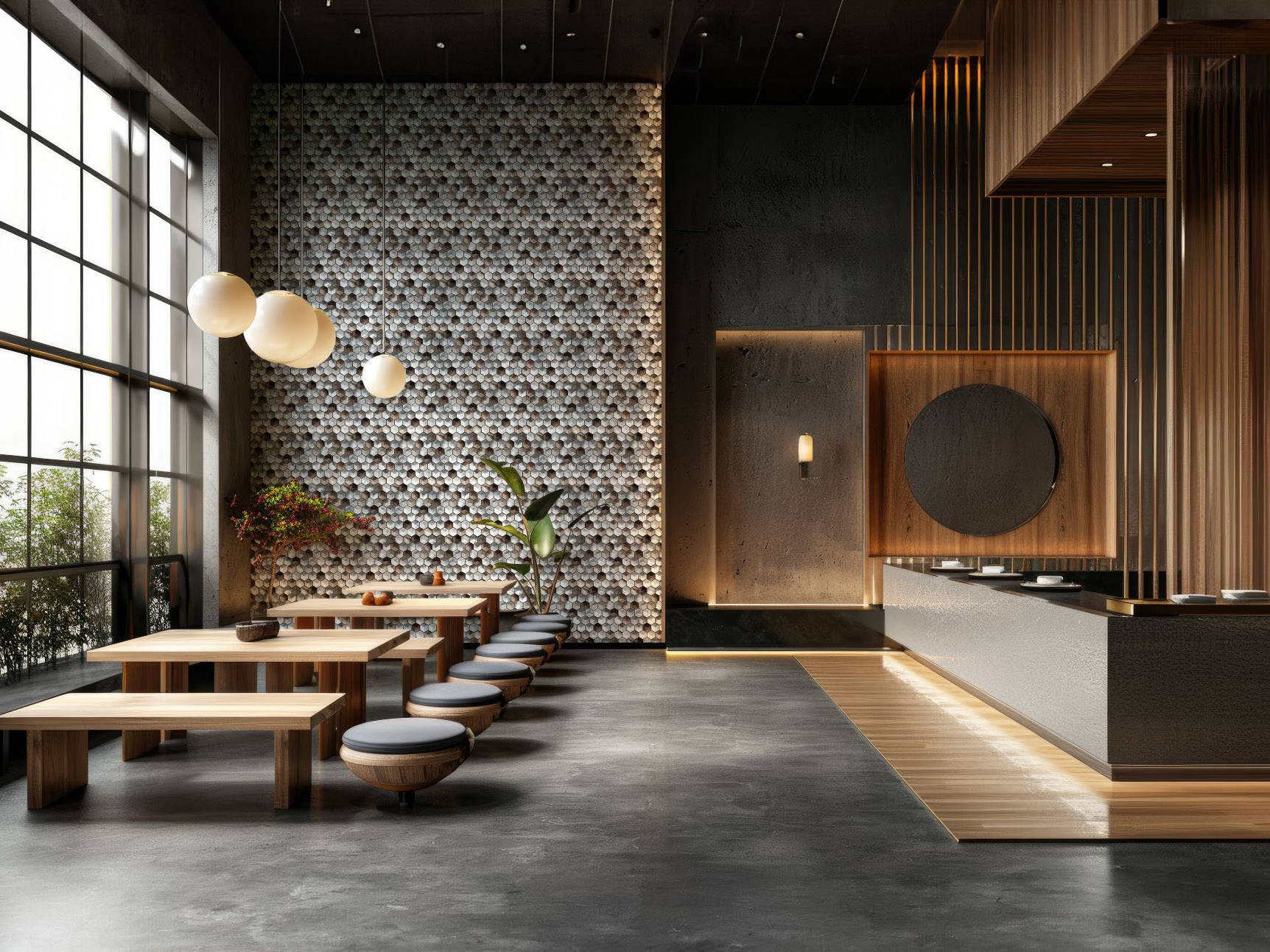 Aluminum Hexagon Silver Brown Mosaic | Best Tile and Wood