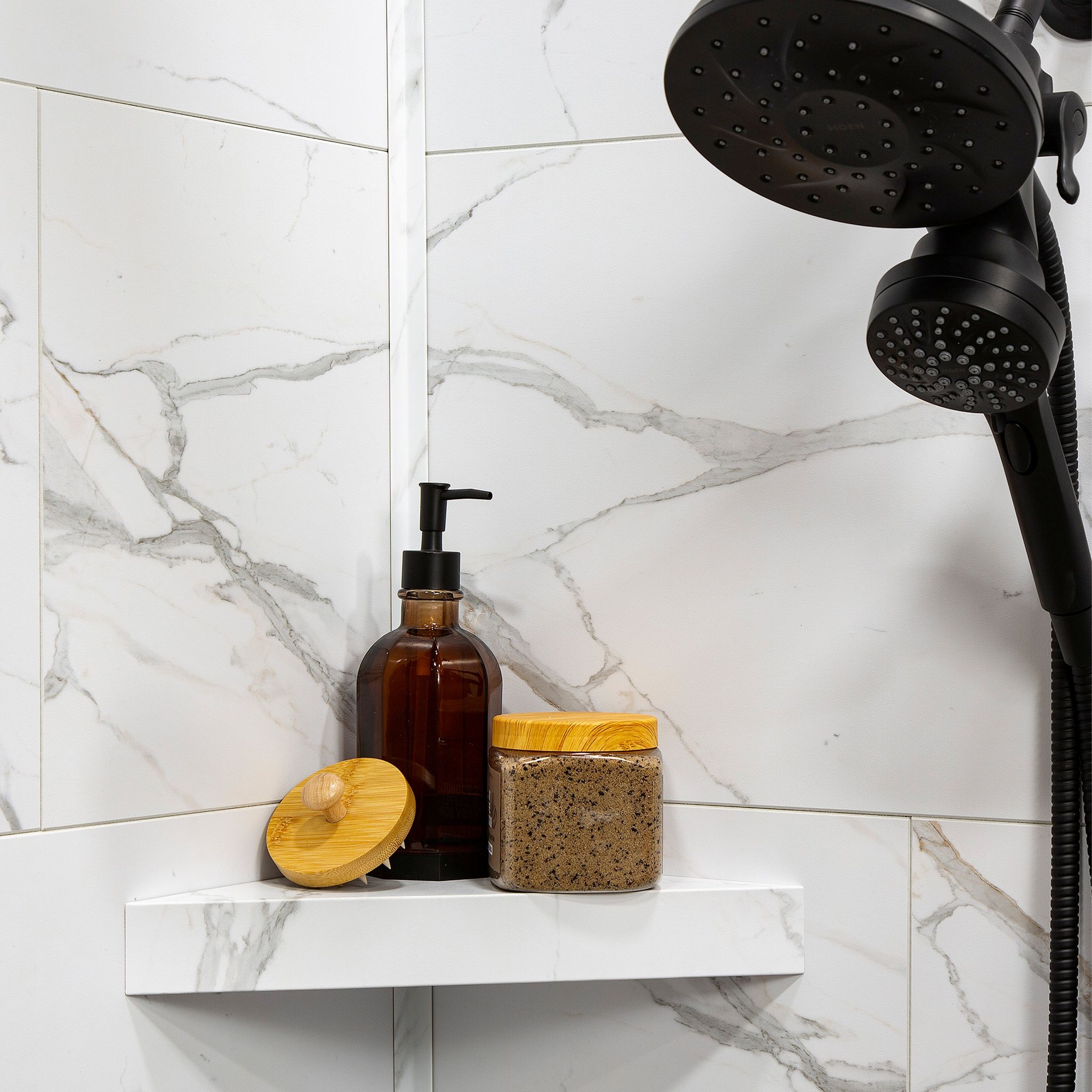 Carrara Marble Shower Shelf 14.56x7.12x2 | Best Tile and Wood