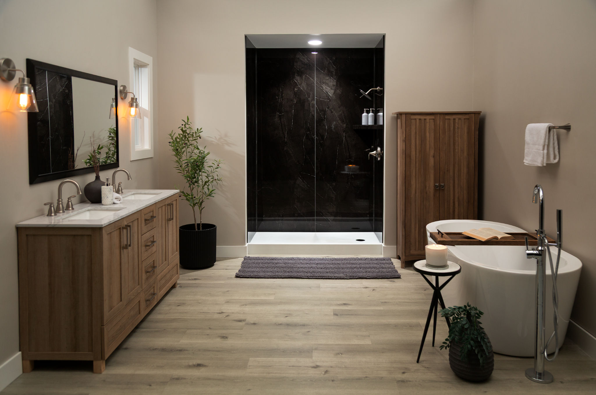 Black Ice Gloss Shower Wall Kit 36x60x94 | Best Tile and Wood