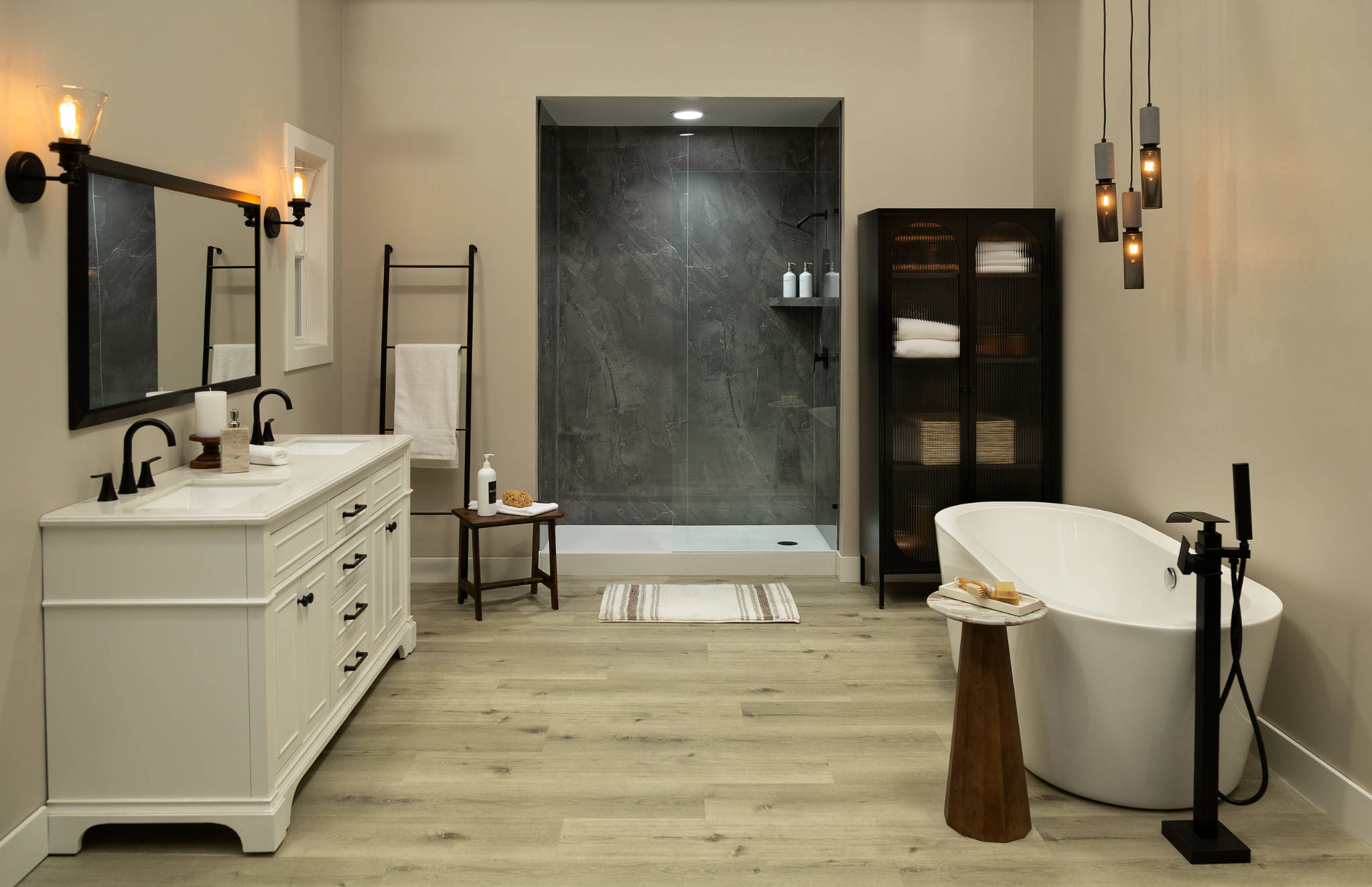 Cracked Slate Gloss Shower Wall Kit 36x60x94 | Best Tile and Wood