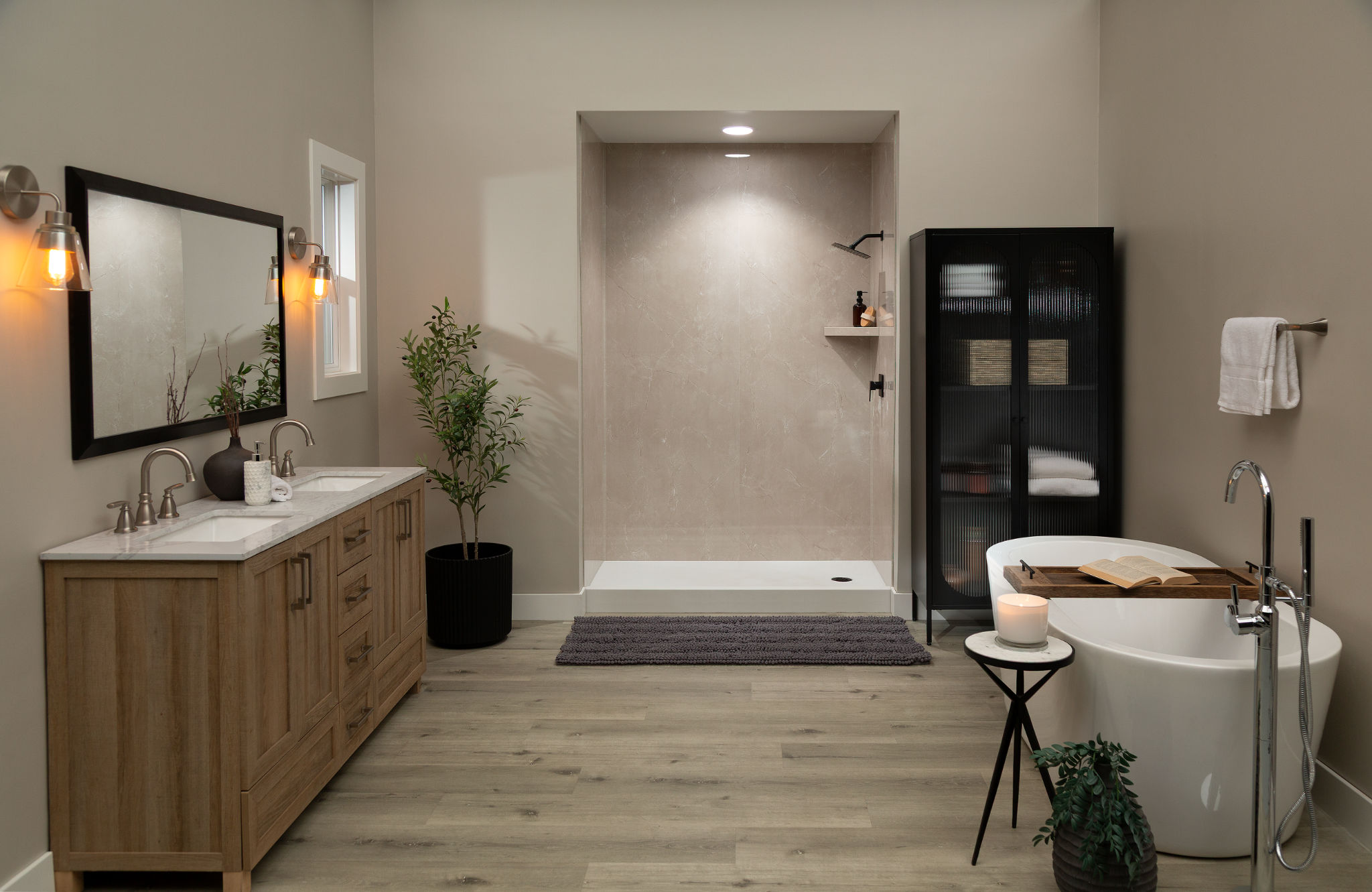 Drift Sand Gloss Shower Wall Kit 30x60x94 | Best Tile and Wood