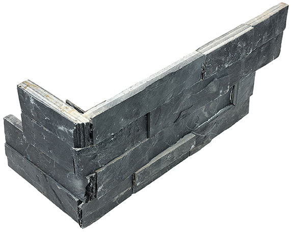Ledger Stone 6x18 Carbon Assembled Corner | Best Tile and Wood