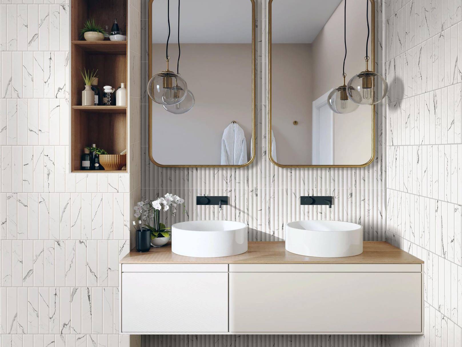 Obsession Statuario % Nero | Best Tile and Wood