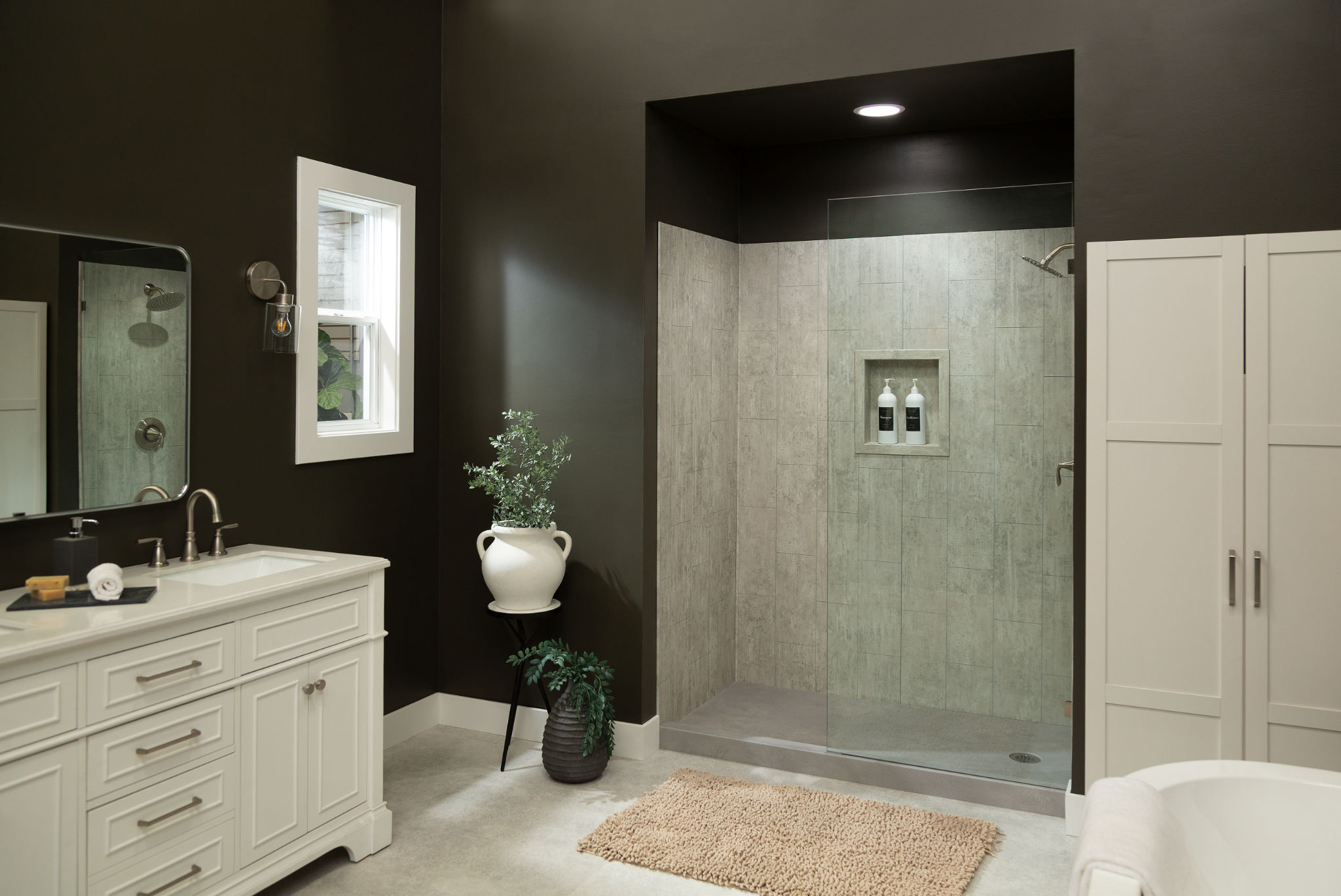 Shower Pan 36x60 Urban Concrete | Best Tile and Wood
