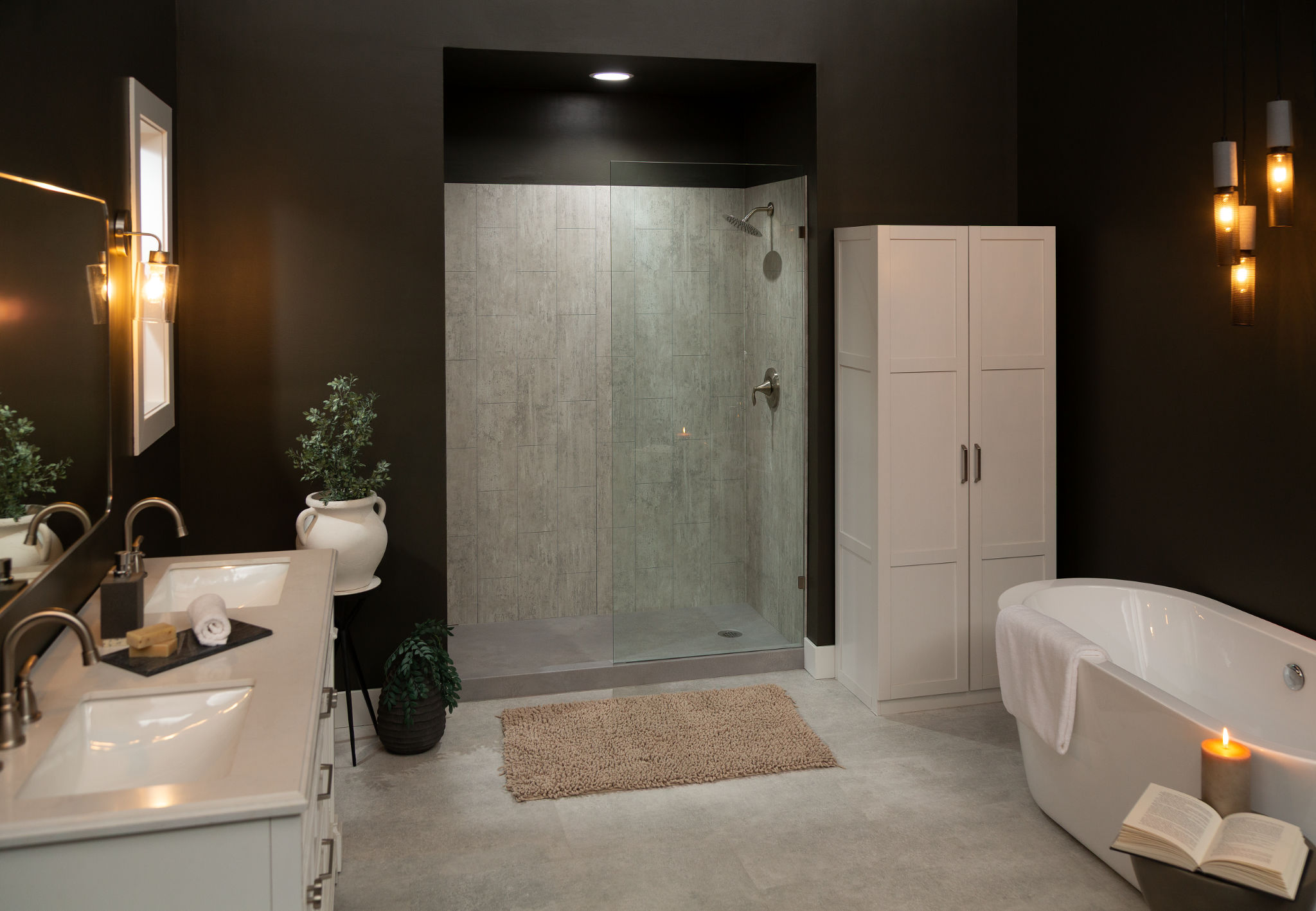 Shower Pan 36x60 Urban Concrete | Best Tile and Wood